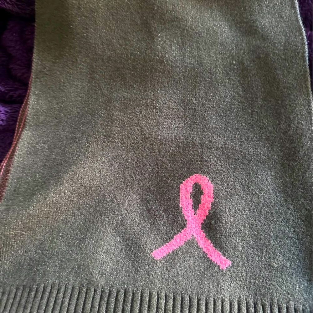 Gray Hoodie with Pink Heart and Ribbon Design - Picture 7 of 7